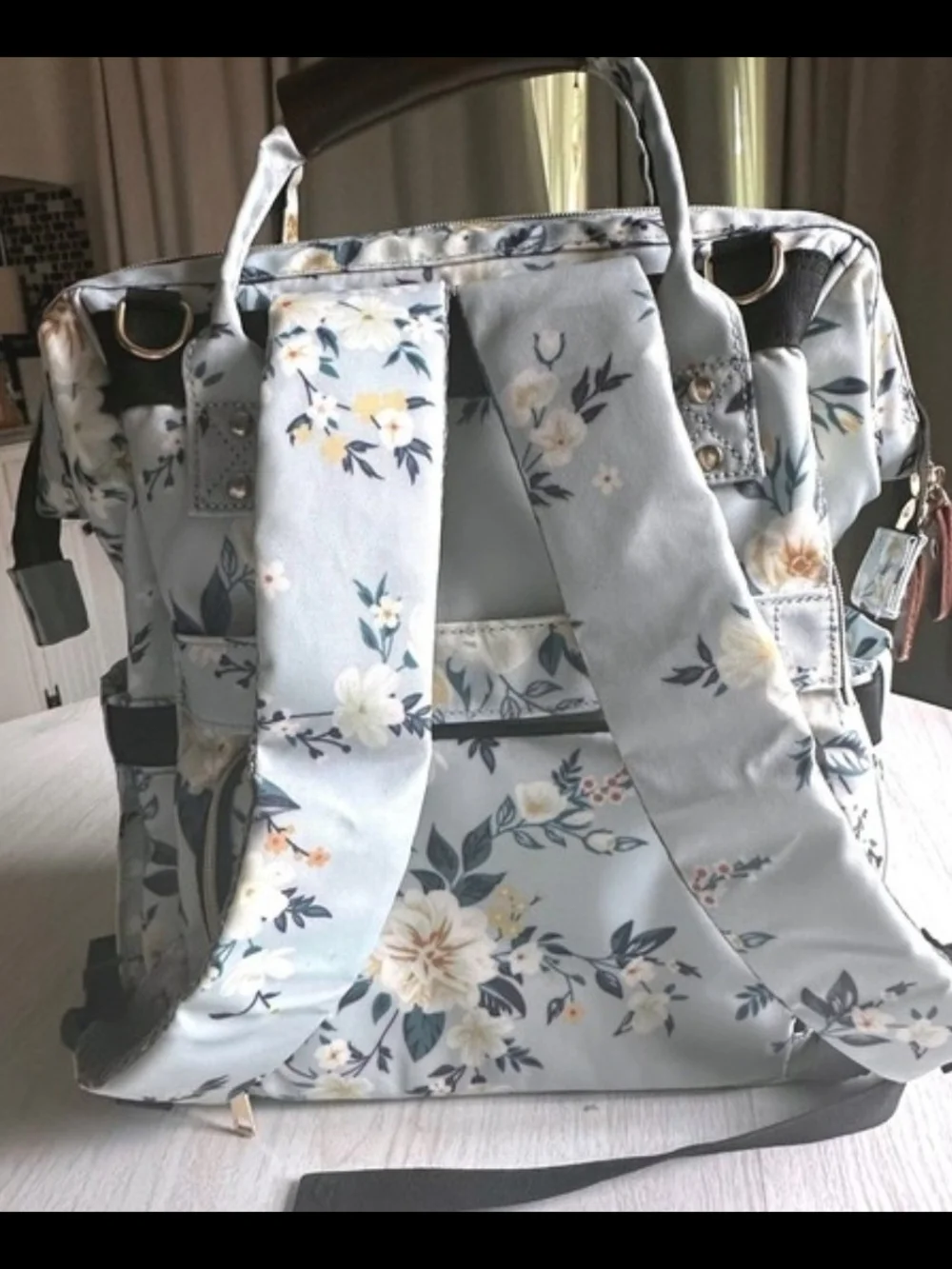 Floral Backpack Diaper Bag